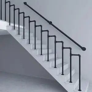 铁艺楼梯扶手护栏简约现代室内外围杆装饰隔断安全防护栏阁楼栏杆