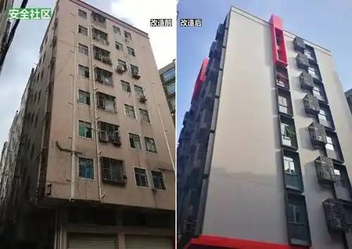 新围仔村外立面改造前后对比图 图片来源:万科建筑研究中心