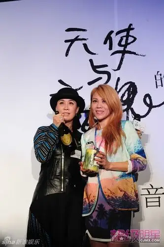 组图蔡健雅办专辑发布会那英现场邀歌