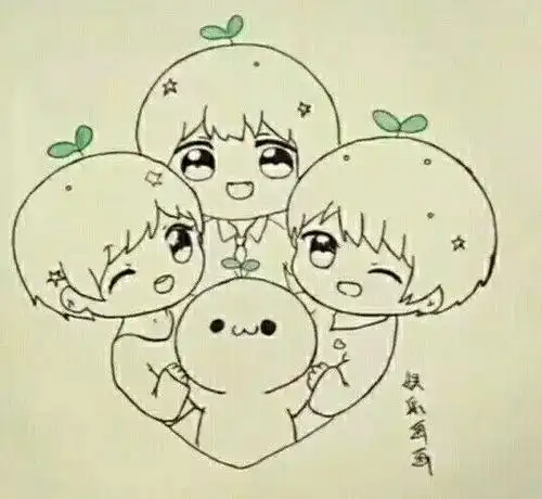 的四叶草简笔画画法四叶草图片简笔画的画法教程图片下载tfboys卡通图