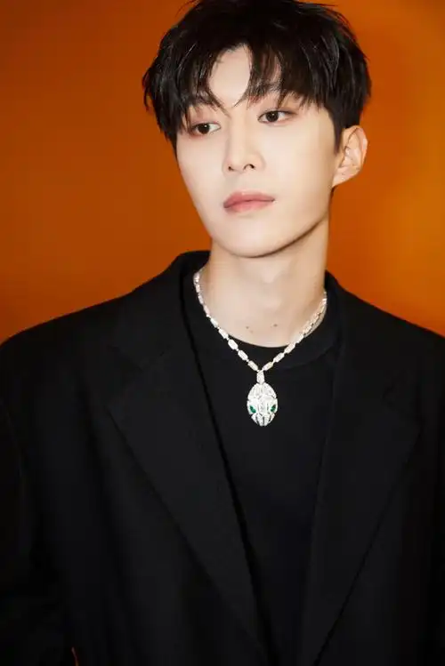 范丞丞黑风衣造型