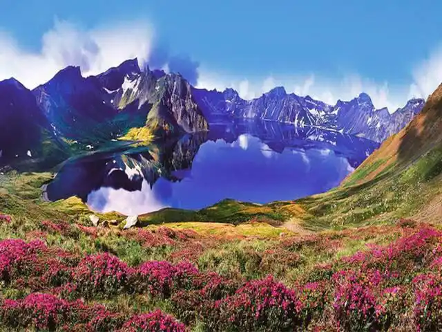 长白山一年四季天池全景美景总汇