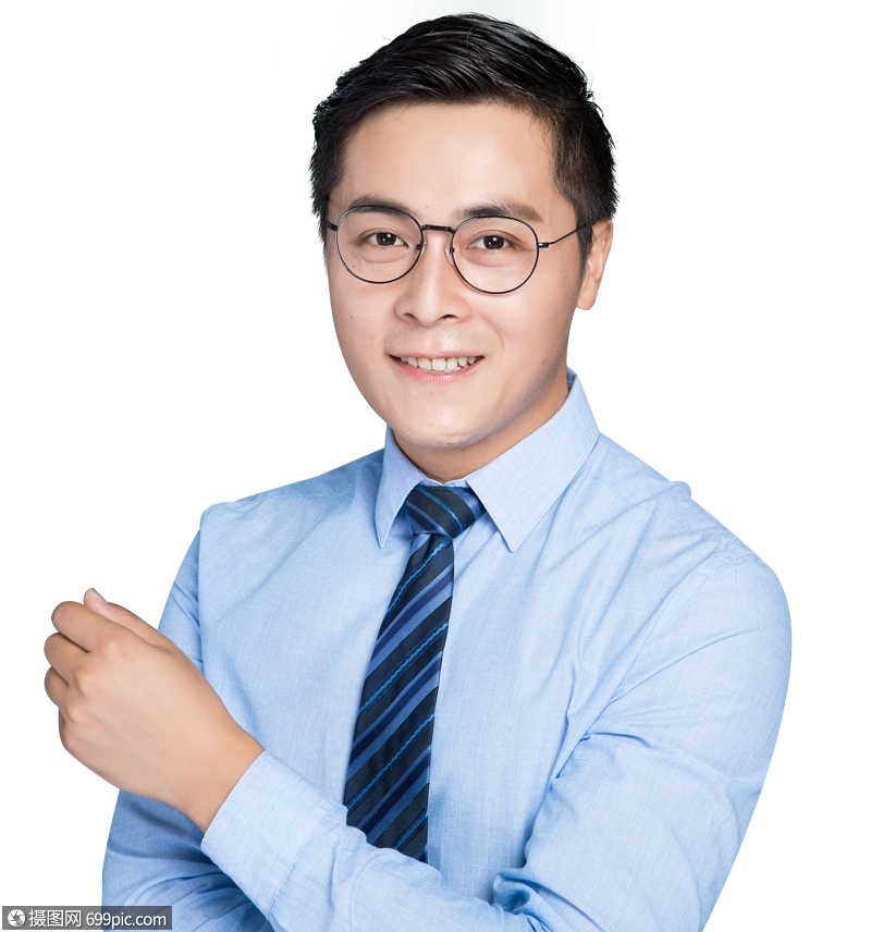 男教师教学戴眼镜西装