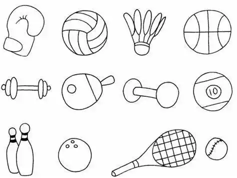 运动器材简笔画运动器材简笔画图片大全