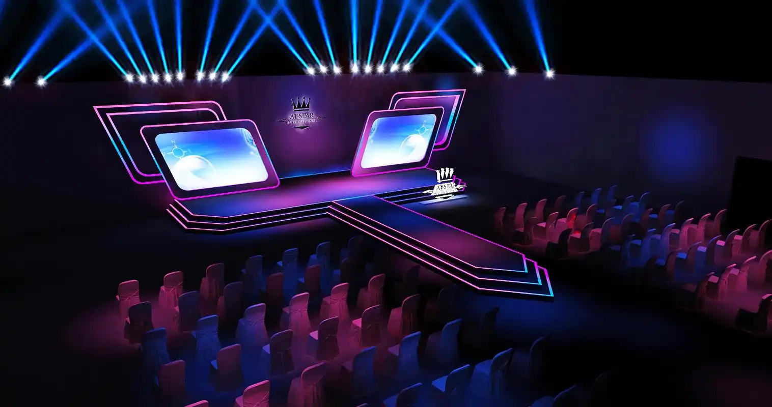 舞美舞台效果图 灯光 走秀 t台