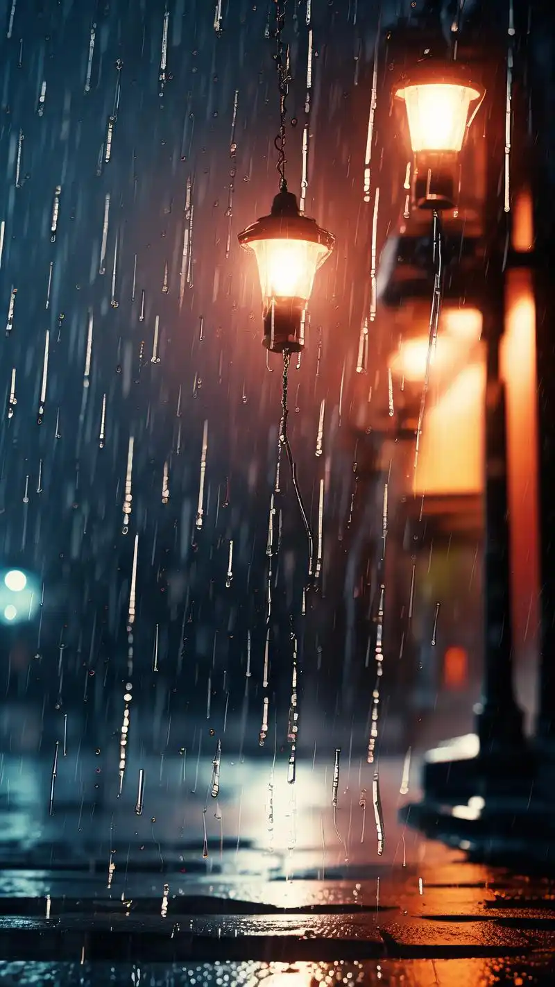 9715雨夜路灯下的伤感壁纸92
