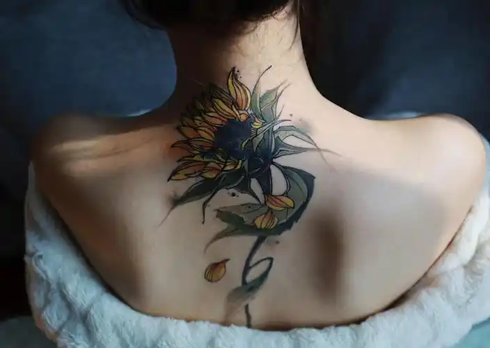 最新向日葵纹身图案大全男女向日葵纹身的含义8