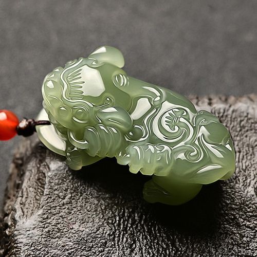 沃韵 和田玉霸王貔貅吊坠男女款皮丘玉石挂件项链貔恘玉坠项坠 图片色