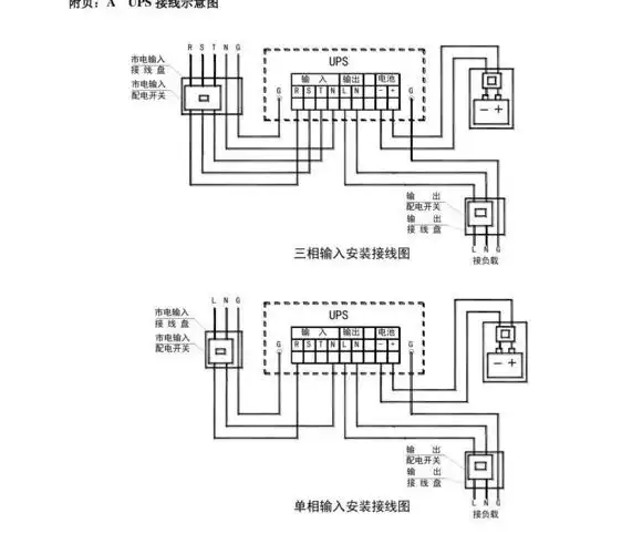 a ups接线示意图