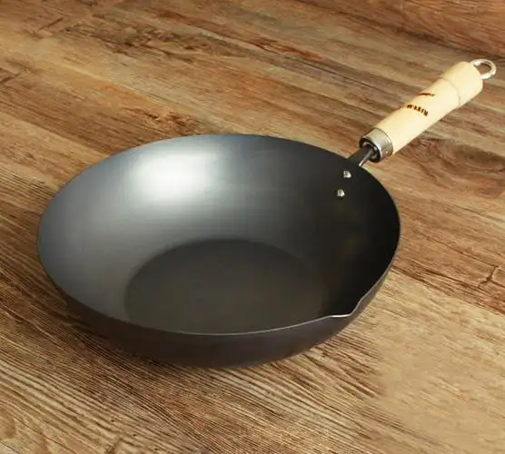 【现货】日本进口匠心制作安全无涂层单柄铁炒锅煎锅28cm30cm