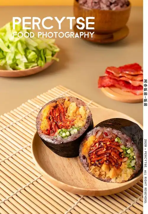 满满都是料的大饭团percytse美食摄影