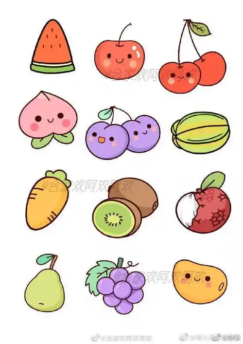 亲子绘画#这些可爱的食物简笔画,画着画着就食欲大增了~问问孩子教祆