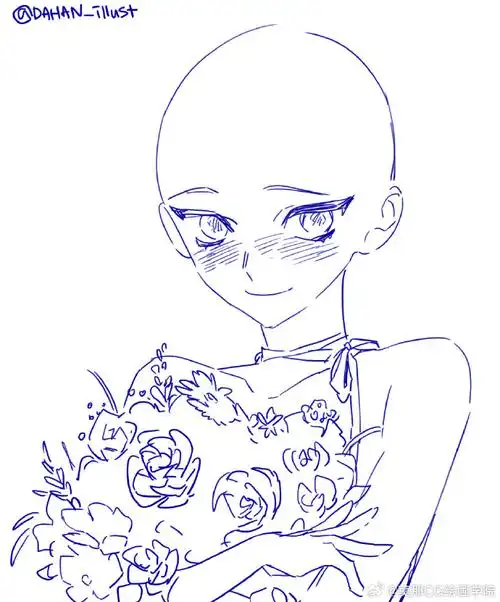 绘画超话#绘画素材##绘画参考#转自twi:dahan_illust,单人模板参考