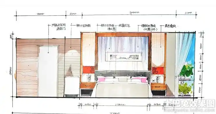 卧室立面图大全_土巴兔装修效果图