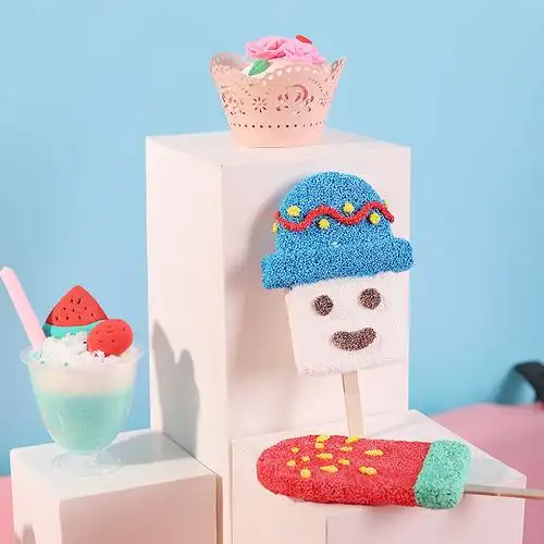 幼儿手工蛋糕diy制作材料夏天雪糕冰淇淋黏土橡皮泥食物模型套装
