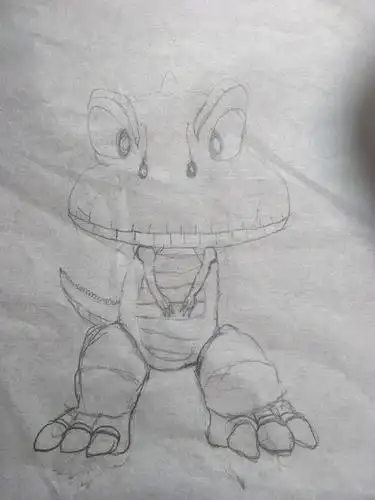 小恐龙阿贡简笔画素描