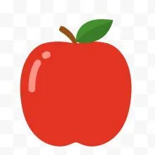 矢量卡通扁平化苹果水果