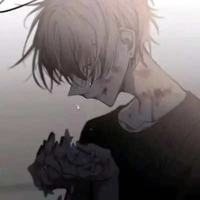 二次元优质男头丧高清绝望的笑着哭的特丧二次元男生图片头像