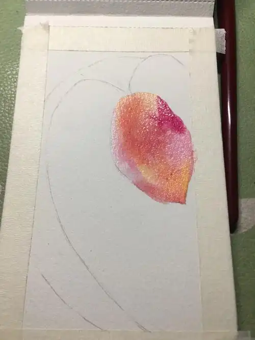 零基础自学水彩今天画个桃桃