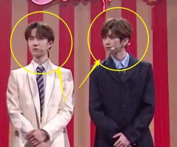 蔡徐坤王一博录节目站一起,脱离后期精修,真实颜值对比很显然_身高