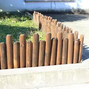 碳化防腐木栅栏小围栏护栏插地围栏实木户外园艺花园庭院木质篱笆