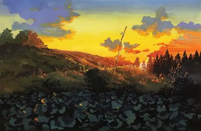 宫崎骏动漫场景手绘