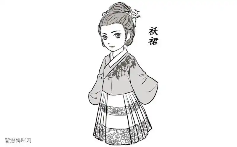各种古代女士汉服的画法