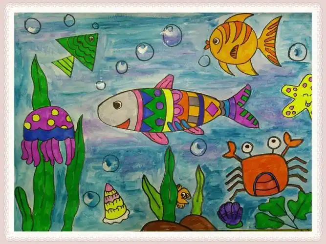 《章鱼》_幼儿园绘画作品_新浪博客大班幼儿水彩画的图片大全幼儿园