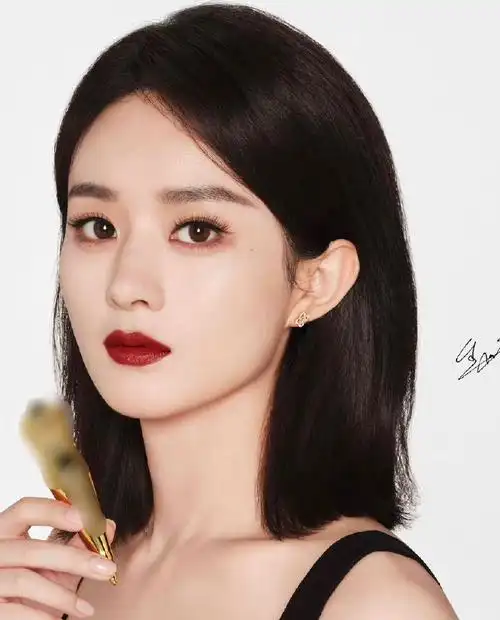 赵丽颖短发黑吊带大片##赵丽颖短发黑吊带造型