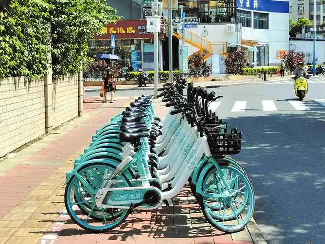 在南宁街头,共享单车停放有序 赖有光摄