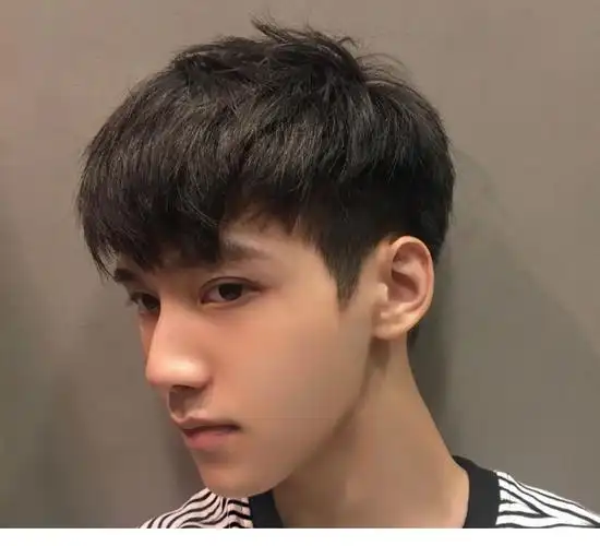 超级新品 网红男生假发短卷中分斜齐刘海学生韩版逼真帅气蓬松自然整