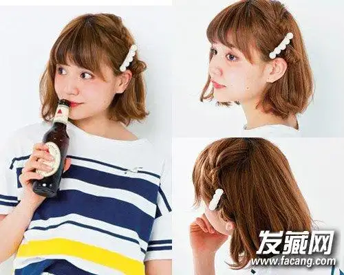 3款短发扎法玩转小清新(10)