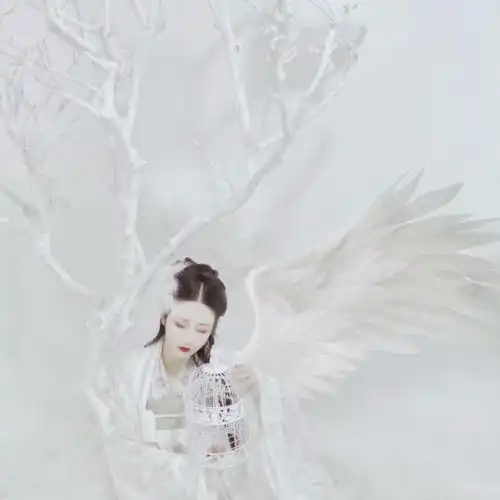 白纱女生头像古风真人超清好看的古风女头白色图片