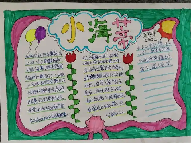五六班《我眼中的小海蒂》优秀读书卡展览