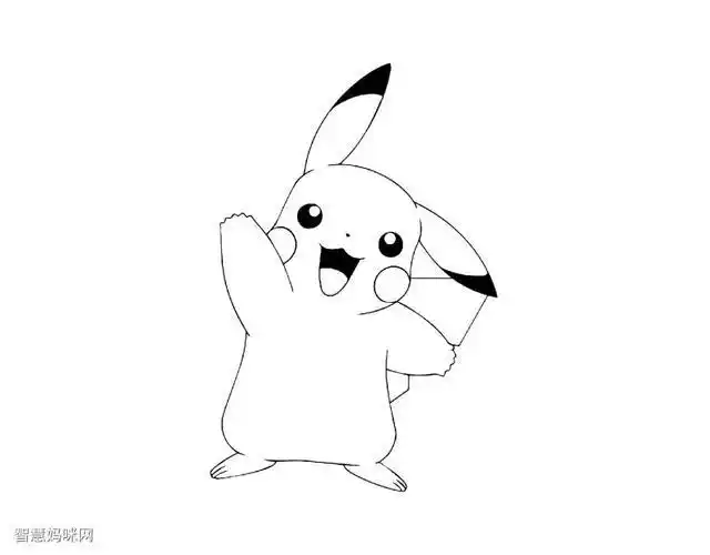 卡通皮卡丘简笔画儿童简笔画皮卡丘图片大全皮卡丘简笔画图片儿童简笔