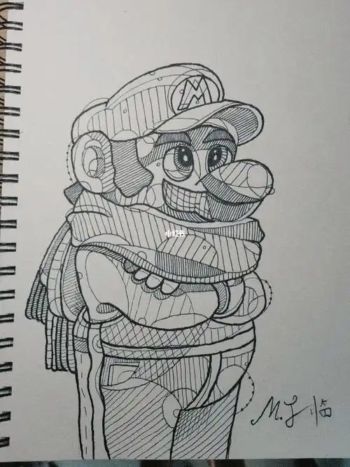 临摹练习 超级玛丽_临摹_玛丽怎么样_手绘_手绘临摹_兴趣爱好_绘画