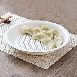 装饺子漏盘家用漏水盘子捞饺子盛饺子托盘沥水水饺盘家用冰箱