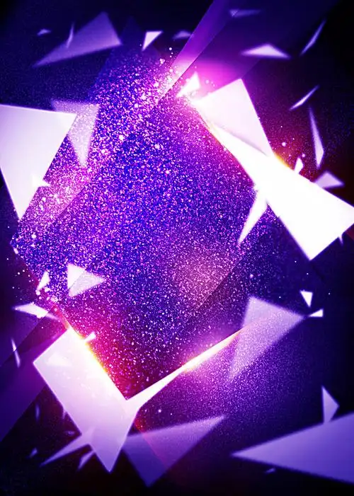 蓝色几何酷炫电商海报背景素材