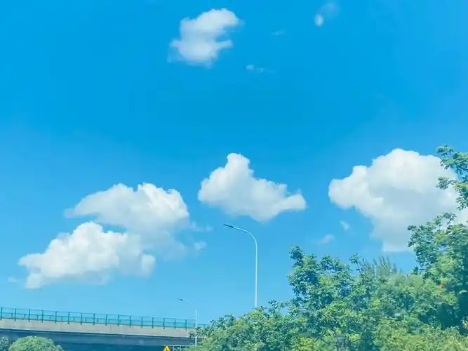 天空是蔚蓝色窗外有千纸鹤