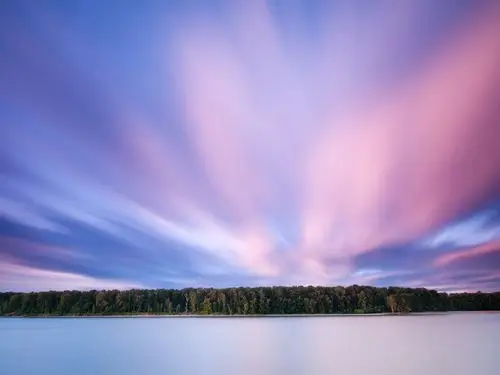 紫色天空优美风景图片欣赏