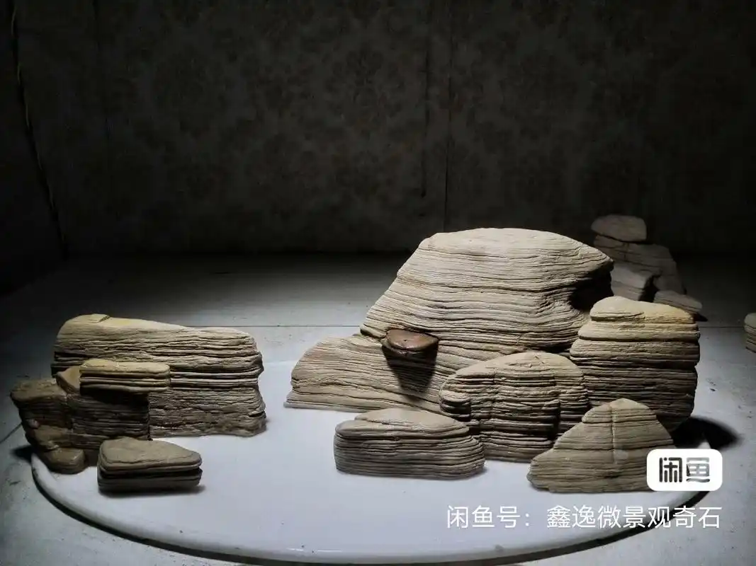 包邮千层石盆景造景石一组鱼缸摆件造景水族箱造景设计千层石水旱奇石