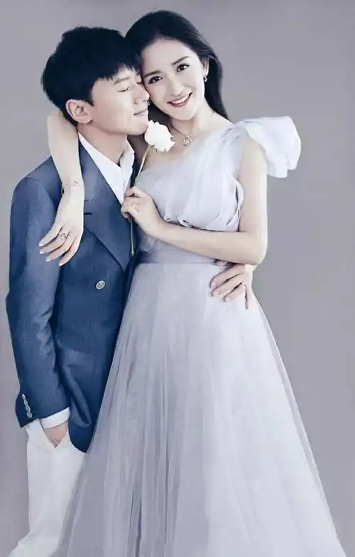 张杰谢娜婚纱照2016