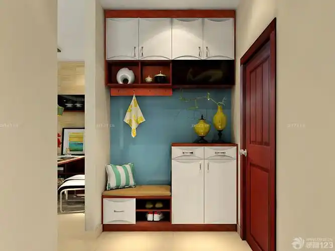 最新中式混搭鞋柜装修效果图2020款