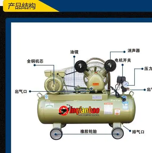 25气泵空气压缩机工业家用木工喷漆小型高压2.2kw