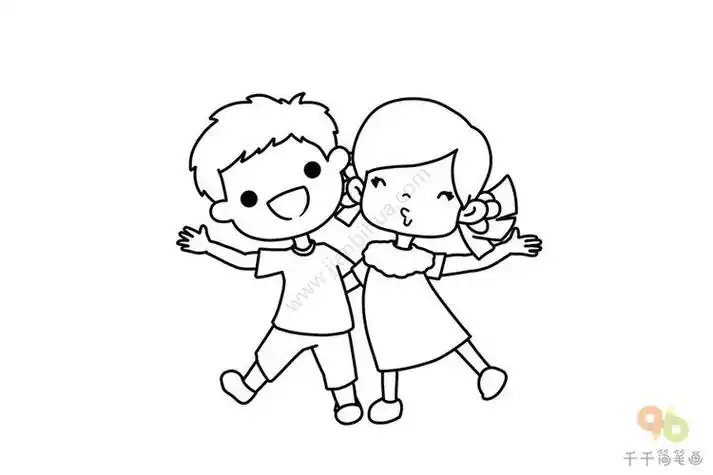 小朋友捏人的简笔画