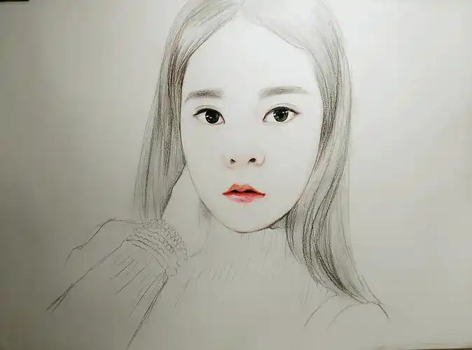 彩铅肖像画---叶青(过程)