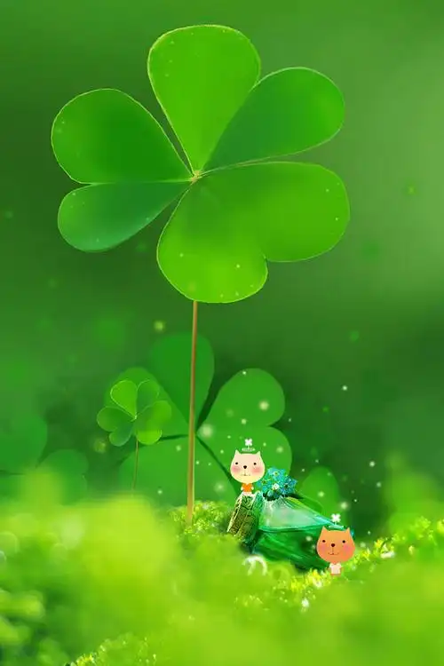 喵喵系列—四叶草|ui|主题/皮肤|梦象壁纸 - 原创作品 - 站酷 (zcool)