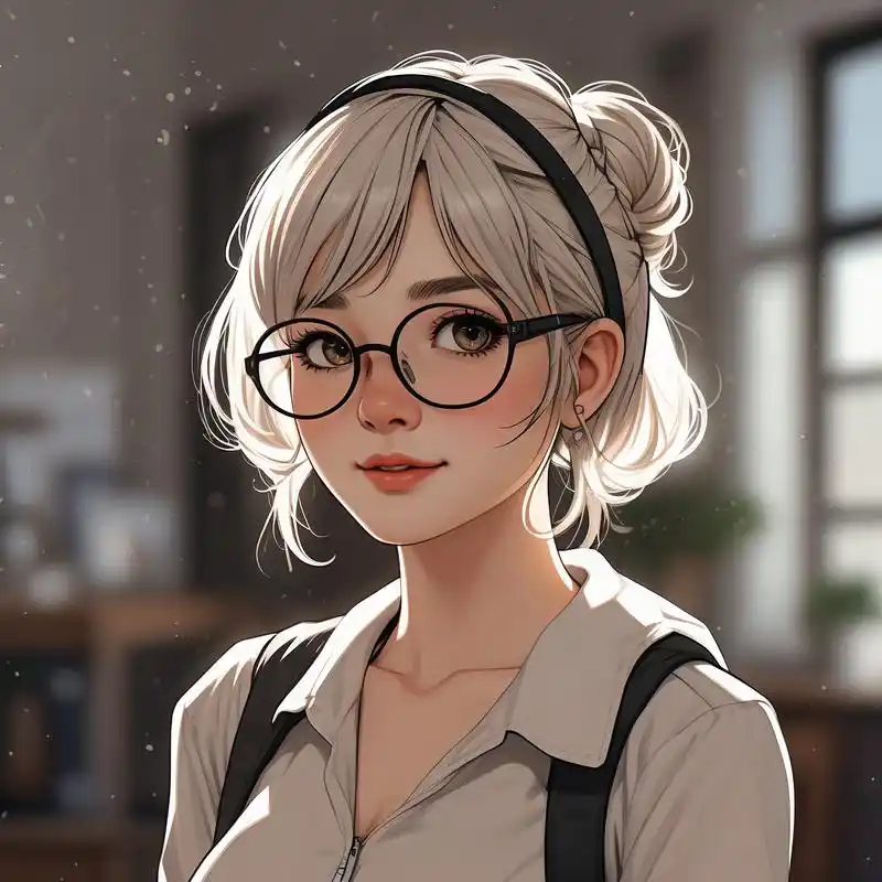 探索漫画世界的魅力,这些戴眼镜的女生头像简直美到cry!