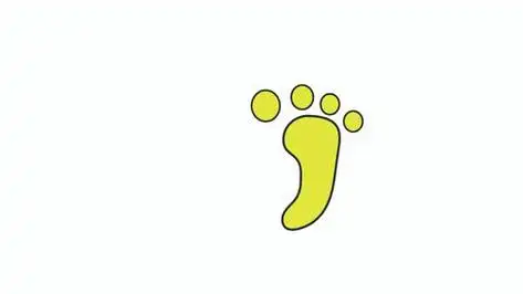 小脚丫卡通简笔画可爱