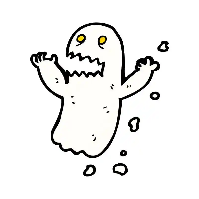 鬼,矢量,在白色背景上的卡通鬼